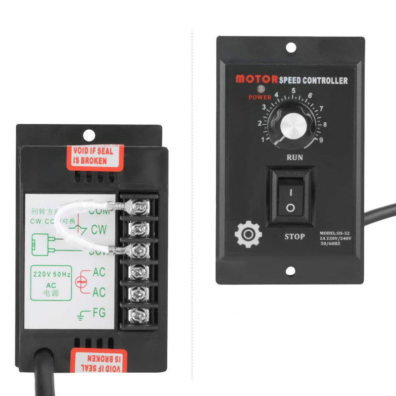 [Australia - AusPower] - Speed Control 220V 400W Motor, Ascend Speed Controller, 400w AC 220V Motor Speed Controller, AC Motor Speed Controller Switch for Various Speed Control Drive Devices 