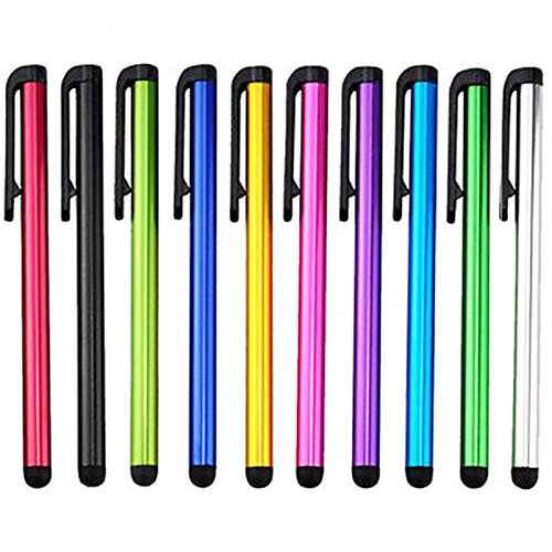 [Australia - AusPower] - 5pack Universal Small Touch Stylus Metal Pen for Mobile Phone Cell Smart Phone Tablet iPad iPhone (Multi Color - 5pcs) 