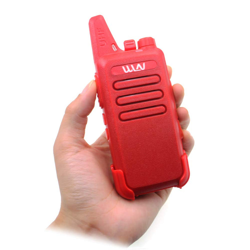 [Australia - AusPower] - Mini Hand-held 2 Way Radio WLN KD-C1 Portable Walkie Talkie UHF400-470MHz Red Color+ Desktop Charger 