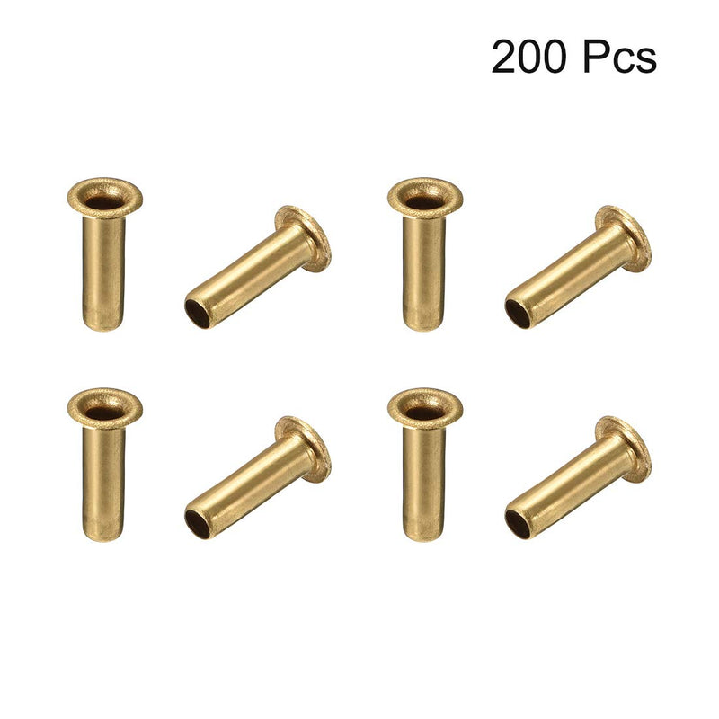 [Australia - AusPower] - uxcell Hollow Rivet,3mm x 10mm Through Hole Copper Hollow Rivets Grommets Double-Sided Circuit Board PCB 200Pcs 