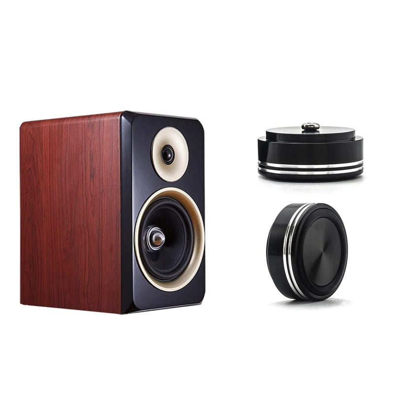 [Australia - AusPower] - Audiocrast IF3917B HiFi Speaker Isolation Feet Pads 4PCs Aluminum 39x17mm Black Speaker Shock Absorber Vibration Dampener Floor Protector Resonance Reducer for Audio Subwoofer CD DVD Amplifier DAC IF3917 