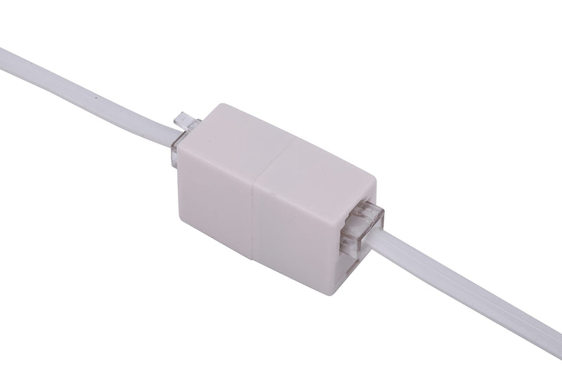 [Australia - AusPower] - RJ11 Coupler, Straight Telephone Inline Coupler RJ11 6P4C Inline Keystone Jack Female to Female Straight Telephone Cable Cord Extension Adapter White 3 Pack 