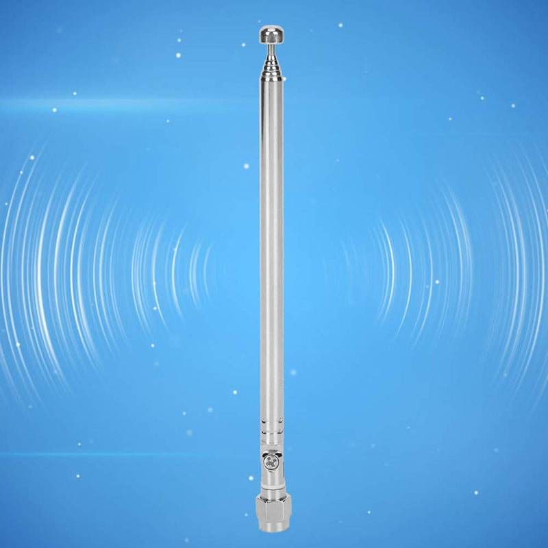 [Australia - AusPower] - Radio Scanner Antenna, 6 Sections Telescopic 40MHz-6G Super Wide Band SMA Male Connector for LimeSDR for HackRF, Adjustable Rotary Angle Alloy 