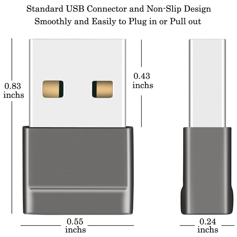 [Australia - AusPower] - USB C Female to USB Male Adapter 4 Pack, AuviPal USB A Charger to USB Type C Cable Converter for Apple iWatch Watch Series 7 SE, iPhone 11 12 13 Pro Max Mini, Samsung Galaxy Note 10 20 S20 S21 S22 