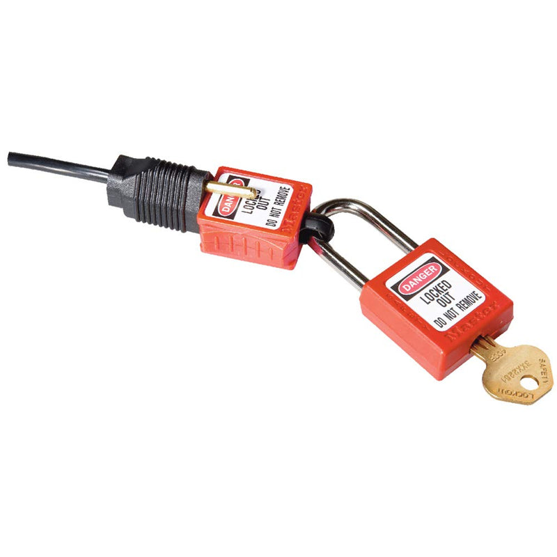 [Australia - AusPower] - Master Lock S2005 Lockout Tagout Electrical Prong Plug Lockout 