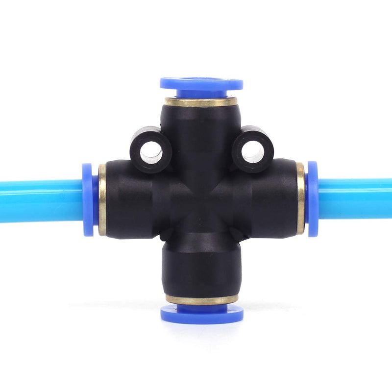 [Australia - AusPower] - SNS SPXL-5/32 5/32" Tube OD Union Cross Type Plastic Push to Quick Connect Tube Fitting(10 PCS) 