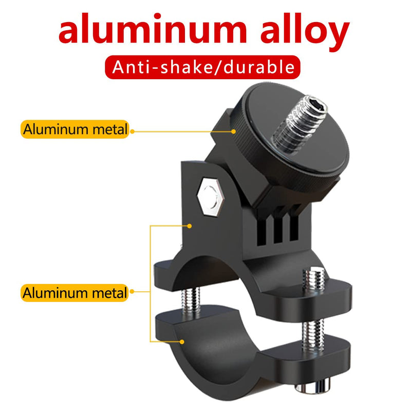 [Australia - AusPower] - Action Camera Handlebar Mount, usmallbee 360 Rotation Metal Camera Motorcycle Mount for GoPro Hero9/8/6/5/4/3+ Action Camera,with 1/4 Screw for Moto Bike Bicycle Handlebar Gopro Clamp Mount Bike camera mount 