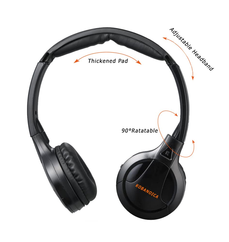 [Australia - AusPower] - KOBANOICA IR Headphones for Car DVD,Car Headphones Wireless,Universal 2 Channel Infrared Headphones for Odyssey Entertainment System(3 Pack) 3 pack 