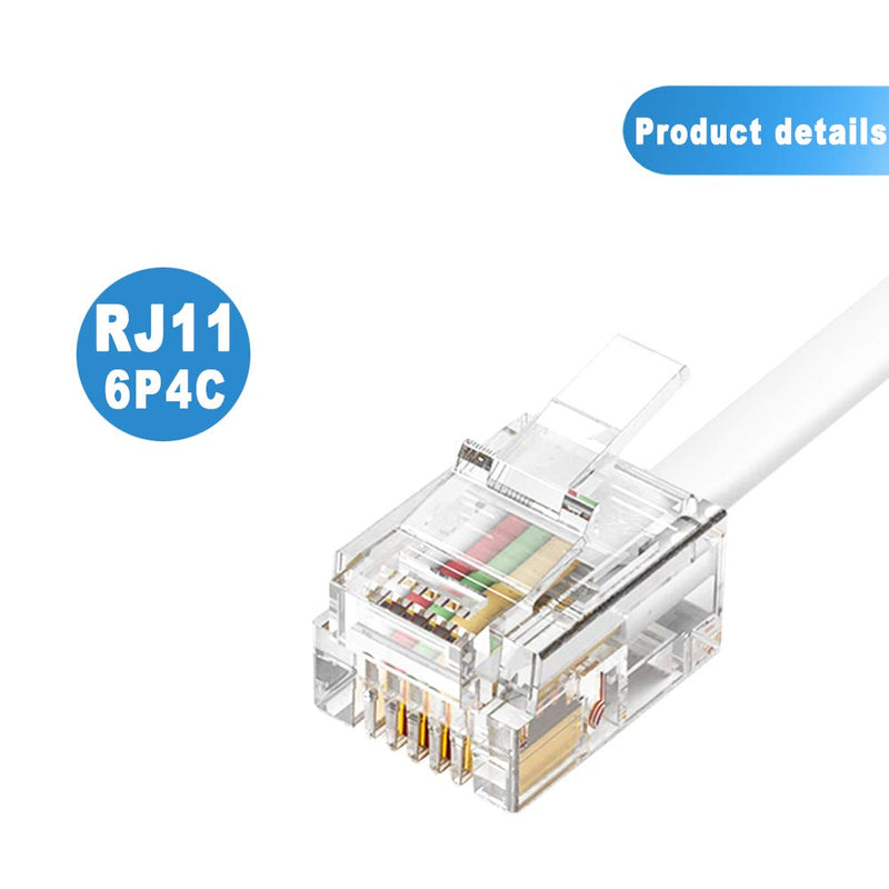 [Australia - AusPower] - Telephone Splitter, 3-Pack RFAdapter RJ11 Male to Female Two Way Phone Line Splitter Converter Cable 