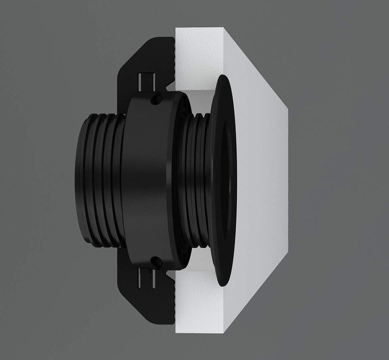 [Australia - AusPower] - Twist Lock Grommet (Black) Cable, Wire, Cord Management - Self Locking Grommet with Cover for Walls, Ceilings, Desks, Used for All Surfaces 3/8” to 1” Thick, Made in USA Black 