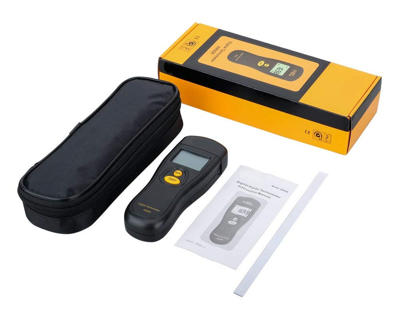 [Australia - AusPower] - Digital Tachometer, Rotational Speed Meter, 2.5~99,999 RPM Range, 50mm~500mm Distance, Tacho RPM Tester, Non-Contact photoelectric Speedometer with LCD Backlight Display 