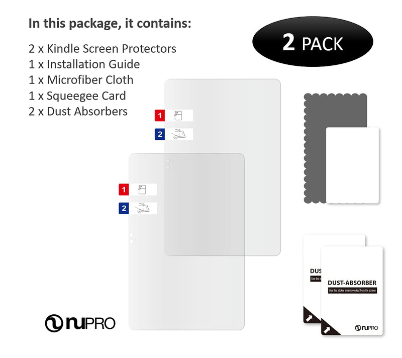 [Australia - AusPower] - Kindle Oasis Screen Protector, Nupro 2-Pack - 2017 release 