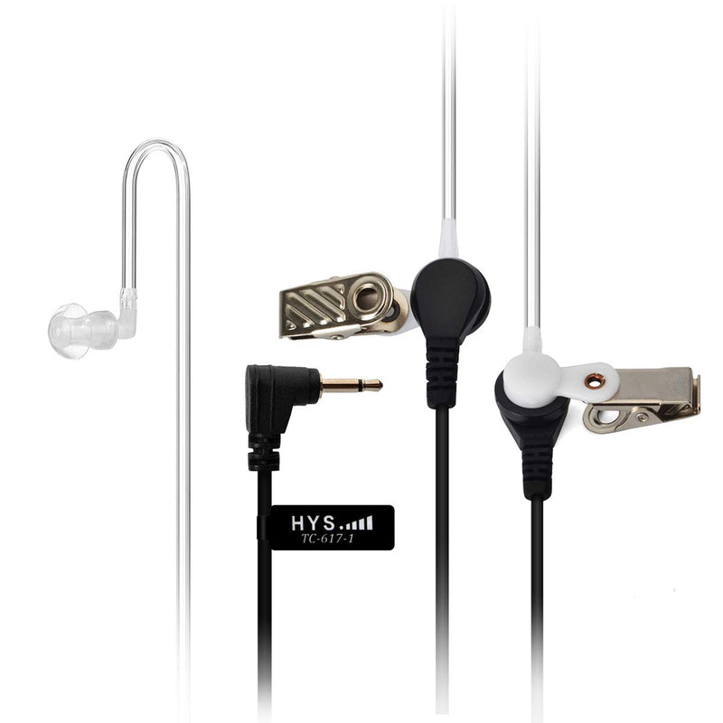 [Australia - AusPower] - 2.5mm Surveillance Listen Only Earpiece Covert Acoustic Coil Tube Headset for Walkie Talkies Ham Transceiver,Radio Speaker Mic Jacks with A Pair of Comfortable Ear Molds 