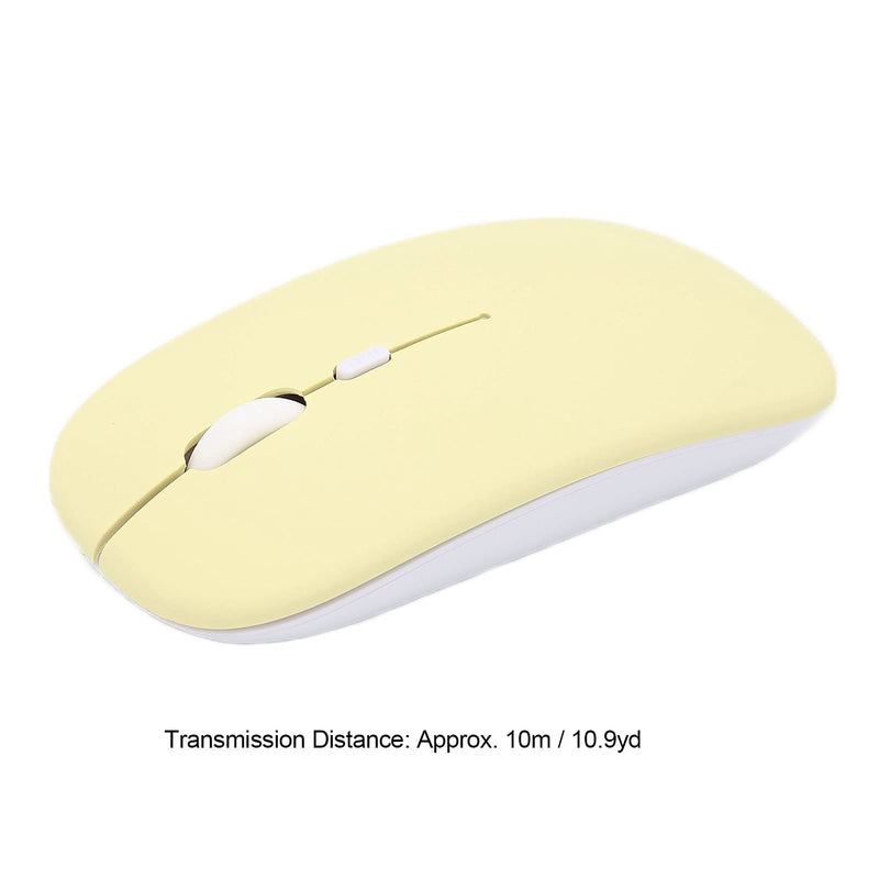 [Australia - AusPower] - Zyyini Wireless Mouse, 1600 DPI 3 Speed Adjustable Optical Bluetooth Bluetooth Computer Mouse Ergonomic Ultra-Thin Mute Office Mice,for Laptop Computer Tablet(Yellow) yellow 