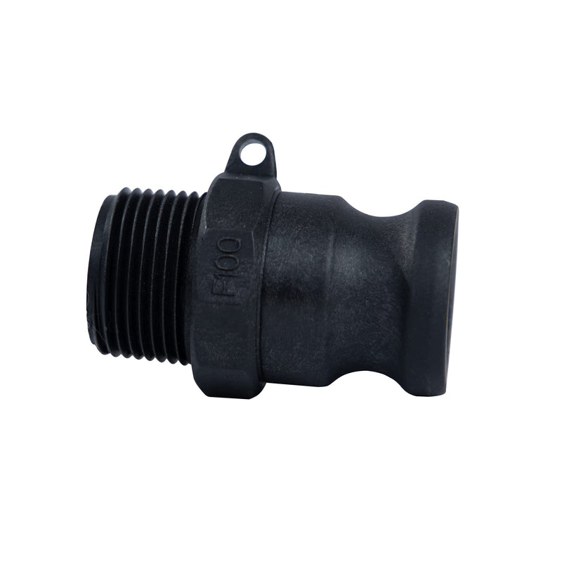 [Australia - AusPower] - Quafwia 2 ps Camlock Fittings Poly (1" Type F) Standard Camlock Couplings, Male Adapter x Male Thread Camlock Fittings Polypropylene Cam Groove Fitting (1") 1 Inch 