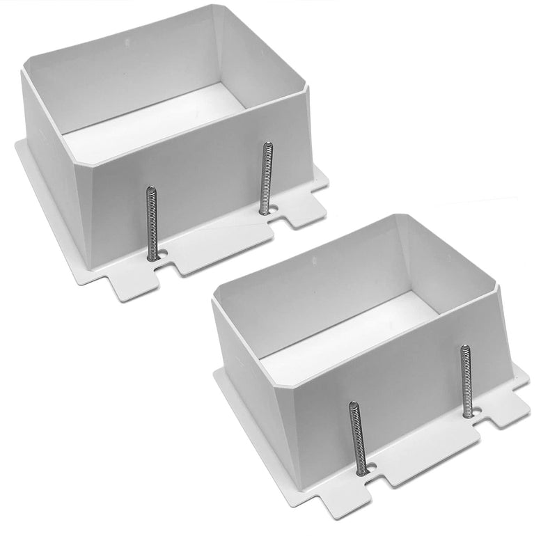 [Australia - AusPower] - iMBAPrice BE2-2 (2-Gang) Electrical Power Outlet Box Extender - White, 2-Pack (Made in USA) 