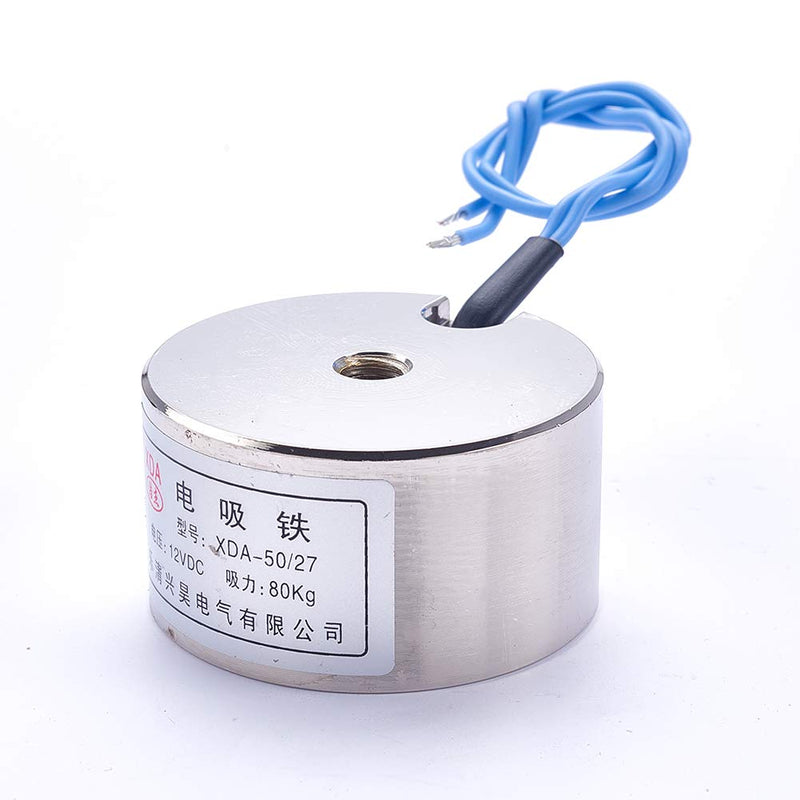 [Australia - AusPower] - Fielect DC12V Electromagnet Electric Lifting Magnet Electromagnet Solenoid Lift Holding Circular Suction-Cup Electrical Automatic Control System XDA-50 1Pcs 