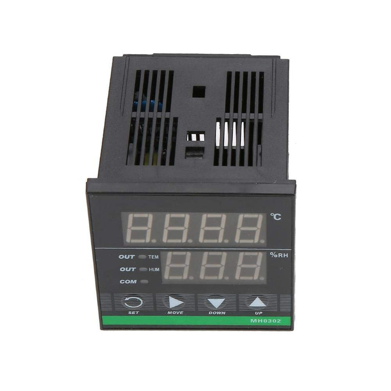 [Australia - AusPower] - Temperature & Humidity Controller Walfront MH0302 LCD Display Panel Mounted Digital Temperature and Humidity Controller Sensor Cable 72 * 72mm with Temperature Sensor 