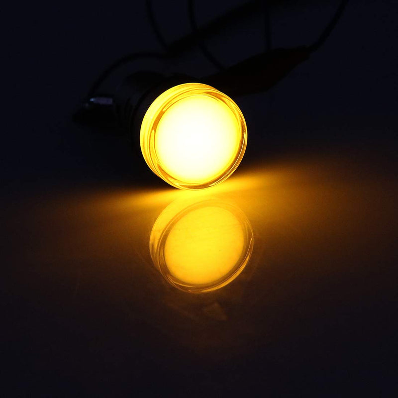 [Australia - AusPower] - uxcell 4Pcs Yellow Indicator Light AC/DC 110V, 22mm Panel Mount, for Electrical Control Panel, HVAC, DIY Projects 