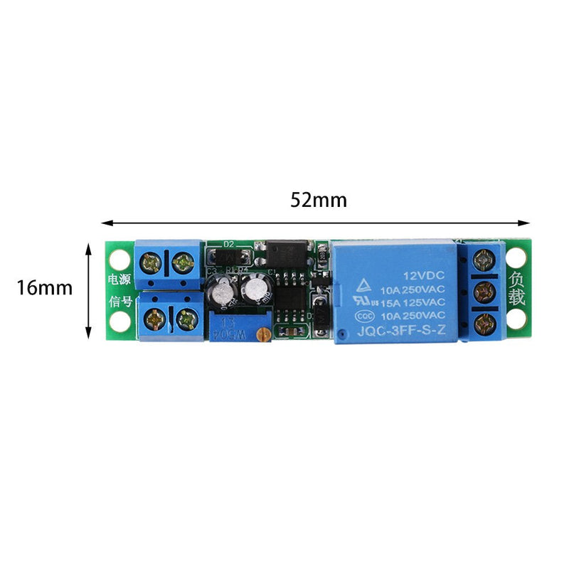 [Australia - AusPower] - DC 12V Delay Relay Module Board 0-25 Second Adjustable Timer Relay Turn On/Turn Off Switch Module with Opto-couplers Isolator 