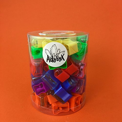 [Australia - AusPower] - Adorox (Assorted (72 Sharpeners)) Bulk Miniature Plastic Pencil Sharpener Colors Assortment School Classroom 