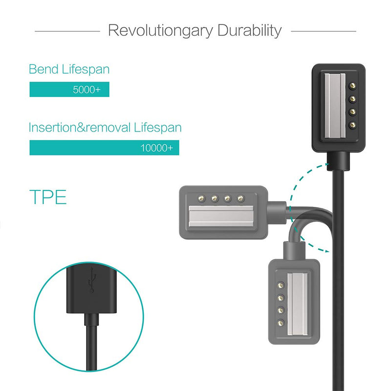 [Australia - AusPower] - TUSITA Charger Compatible with Suunto 9, D5, Spartan Ultra HR, Spartan Sport Wrist HR, EON Core - Magnetic USB Charging Cable 100cm - GPS Watch Accessories 