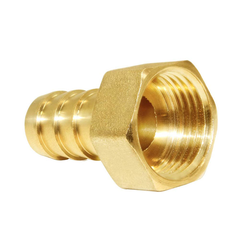 [Australia - AusPower] - Joywayus Straight 3/8" Hose ID x 1/2" NPT Female Brass Barb Fitting Pipe Fitting Adapter 3/8" Bard x 1/2" NPT Female-1pcs 