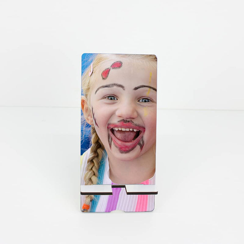 [Australia - AusPower] - MR.R 5 Pieces Sublimation Blanks Cell Phone Stand Holder MDF Sublimation Desktop Phone Holders Smartphone Tablet Stands DIY Portable Craft Phone Bracket for Table Nightstand Home Office 