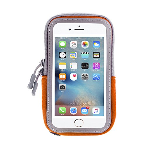 [Australia - AusPower] - Jlyifan Hking Running Sport Gym Sweatproof Armband case for iPhone 11 / iPhone 11 Pro Max/Google Pixel 4 / 3a / Motorola One Zoom/Moto G8 Plus / G8 Play/Xiaomi Mi Note 10 / Redmi Note 8T (Orange) Orange 