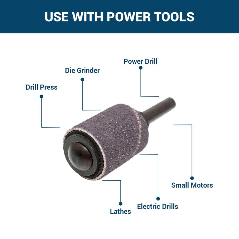 [Australia - AusPower] - Benchmark Abrasives Aluminum Oxide 1.5" x 1.5" Abrasive Spiral Bands for Die Grinder, Rotary Drill Deburrs and Finishes Metal (Pack of 10) (36 Grit) 36 Grit 