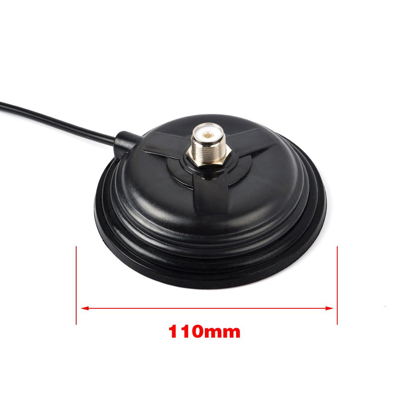 [Australia - AusPower] - UAYESOK SO239 Magnetic Mount 4.3inch 14KG Suction Mobile Radio Antenna Base W/5M(16.4ft) Low Loss Coax Cable PL-259 Plug for Car Vehicel SUV Trunk 