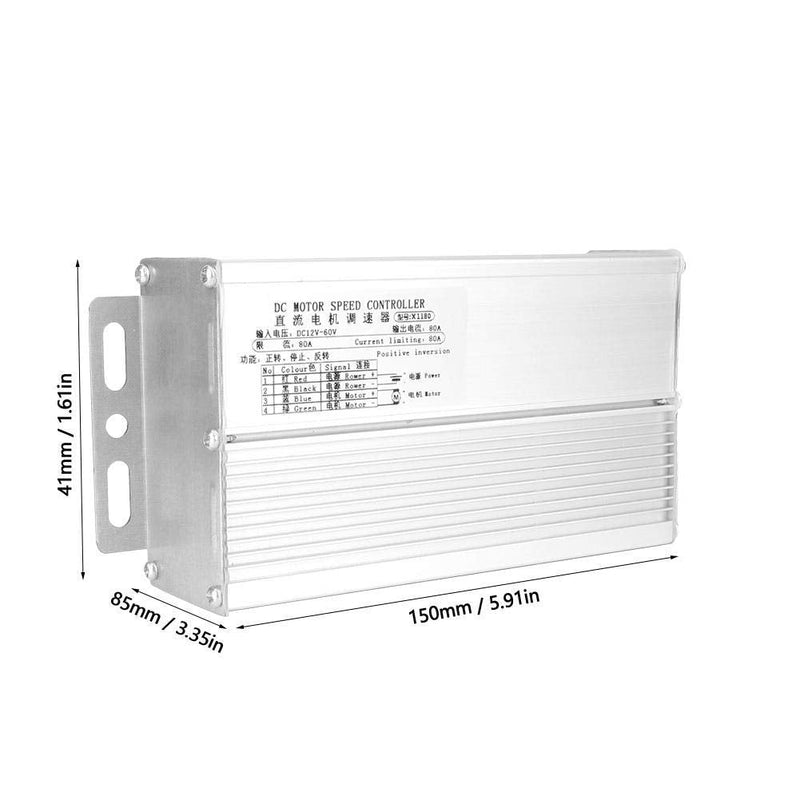 [Australia - AusPower] - Dc Brush CCW Cw Motor Speed Controller 12~60V Motor Speed Governor Regulator 80A Pwm Dc Motor Speed Controller Forward and Reverse Dc 