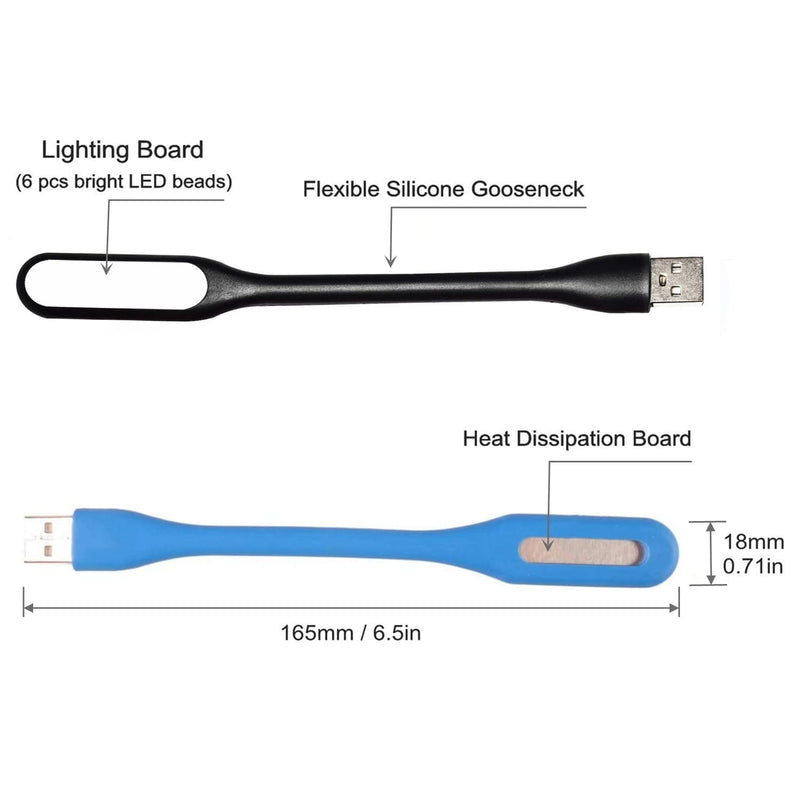 [Australia - AusPower] - Kyfreshpower Mini USB LED Lamp, Adjustable USB Night Light, Compatible for Power Bank, Laptop, Notebook, Reading, Computer Keyboard USB Light (8-Pack, Green) 