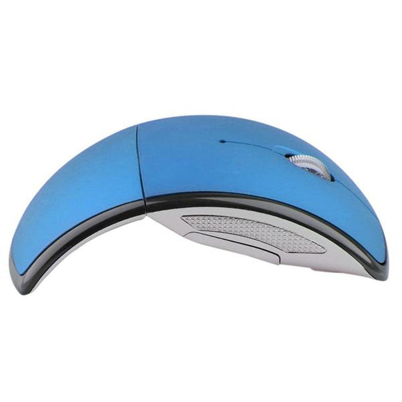 [Australia - AusPower] - Foldable Wireless Mouse 2.4GHz for The PC Computer Mouse Foldable Folding Mice USB 2.0 Receiver for PC Laptop Blue 