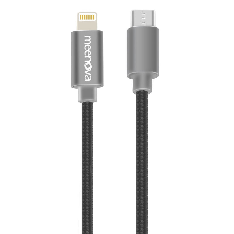[Australia - AusPower] - Meenova 8 pin-to-MicroUSB USB DAC OTG Cable for iPhone/iPad/iPod, Sony MDR-1ADAC, Roland GO Mixer, Chord Mojo2 Hugo Pha3 Fiio HiFi Oppo HA2 K5, IK iRig HD2 Microphone 1.2m 4ft, iOS 15 to Android Cord 