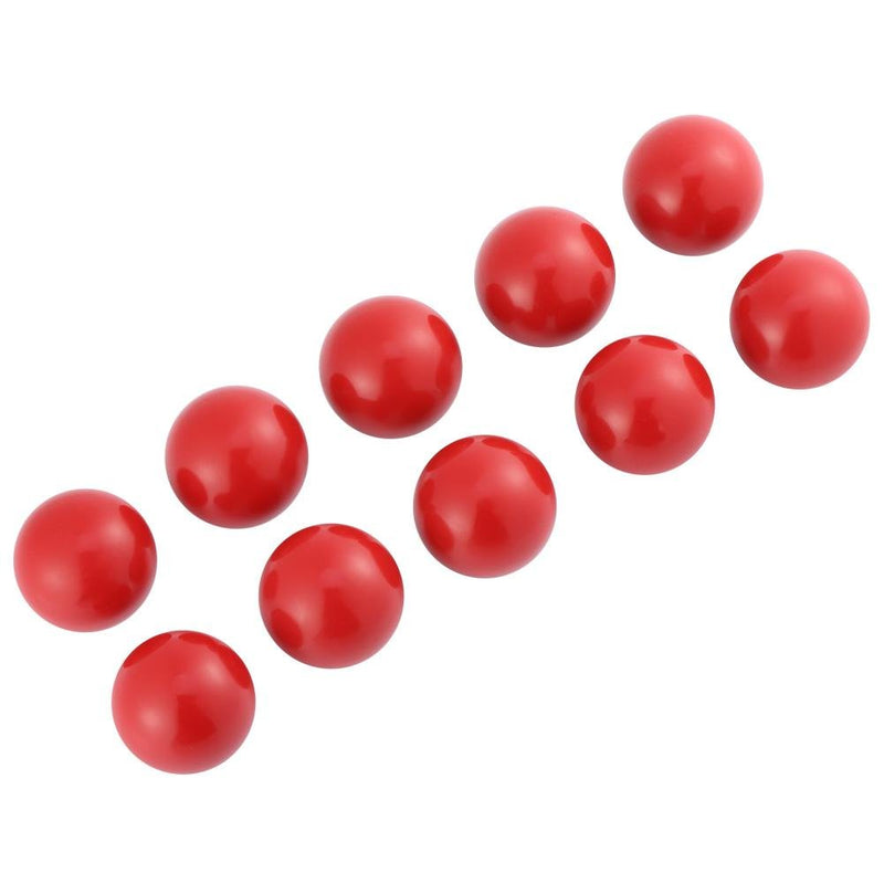 [Australia - AusPower] - SoarUp 10pcs Threaded Control Knobs Machine Operation Ball Handles, Universal Lathe Tractor Machine Plastic Round Ball Knob Handle Black/Red Color(Red-AM8x25) 