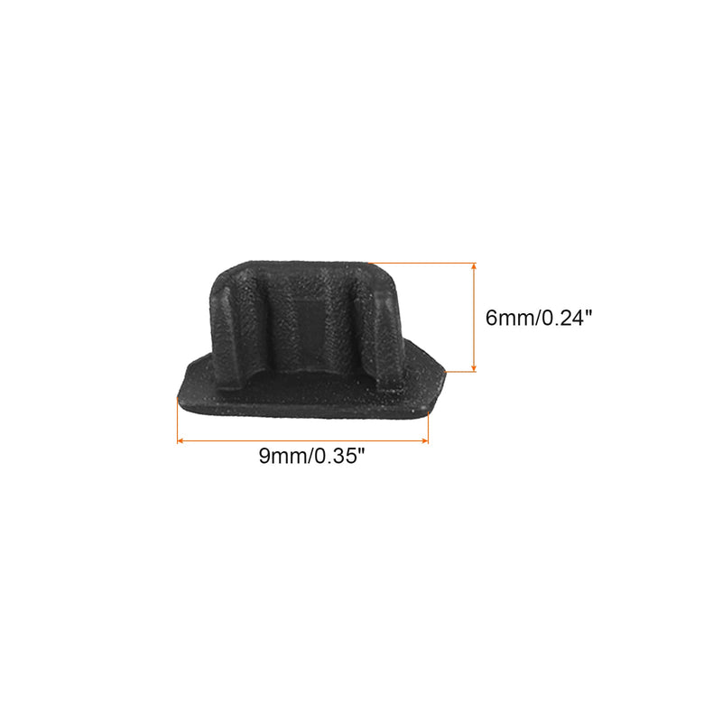 [Australia - AusPower] - Rebower Micro USB Anti Dust Plug Port Dust Silicone Covers Caps Stoppers, [for Mobile Phone, Digital Camera] - Black/10pcs 