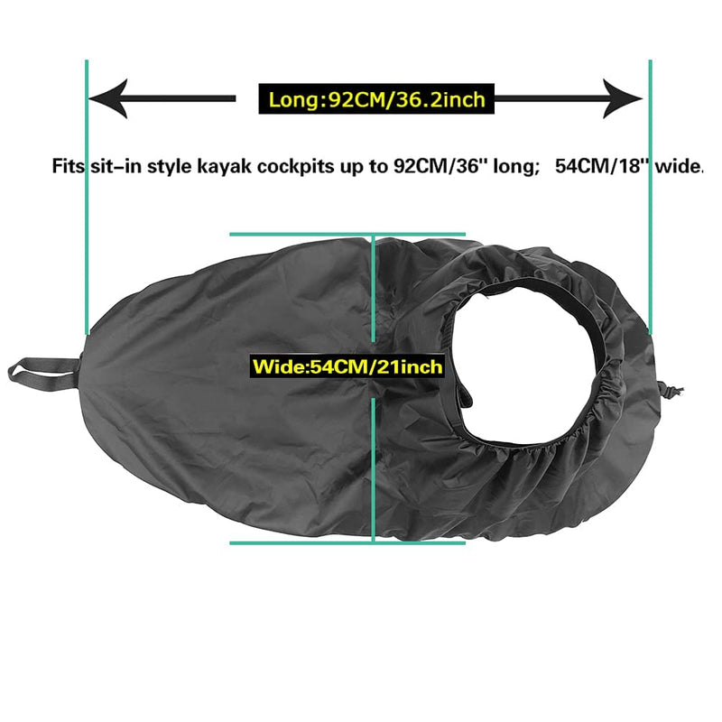 [Australia - AusPower] - KUNPENG Kayak Skirt, Adjustable Nylon Kayak Spray Skirts Kayak Skirt Cover Kayak Skirt,Universal Waterproof Cover Canoe Spray Skirt Water Sports Accessories 