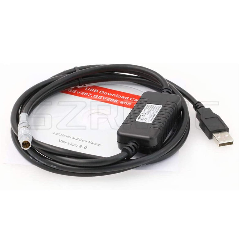 [Australia - AusPower] - SZRMCC GEV267 806093 0B 5 pin Male to USB Data Cable for Lei-ca Viva Total Stations and DNA Series Digital Level Instrument (Original GEV267) Original GEV267 