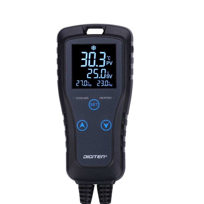 [Australia - AusPower] - DIGITEN DTC102 Temperature Controller Outlet 2-Stage Plug in Thermostat Heating Cooling Programmable Greenhouse Temp Controller Heat Pad Thermostat for Reptiles Fermentation Homebrewing 
