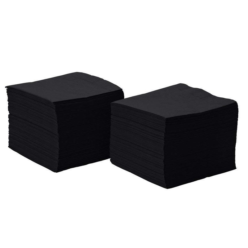[Australia - AusPower] - Perfectware - 2 Ply Black-200ct Perfect Stix 2 Ply Beverage Black Napkin-200 Paper Cocktail Beverage Napkin Black, 9.5" x 9.5" (Pack of 200) 200ct 