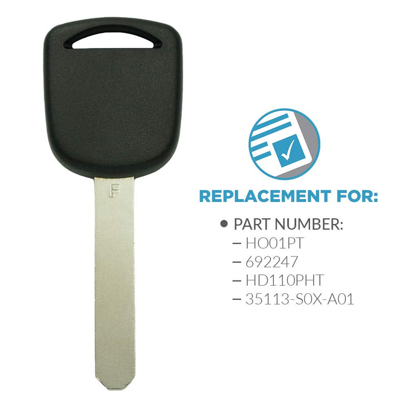 [Australia - AusPower] - Keyless2Go Replacement for New Uncut Transponder Chip Ignition Car Key HO01 