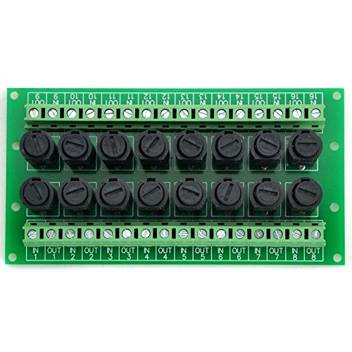 [Australia - AusPower] - Electronics-Salon 16 Channel Fuse Interface Module, Din Rail Mount, for 5x20mm Tube Fuse. 