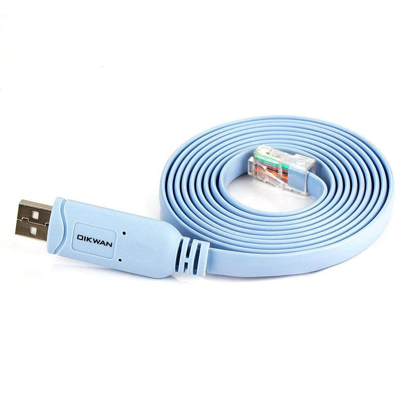 [Australia - AusPower] - OIKWAN Console Cable,USB Console Cable, USB to RJ45 Console Cable with FTDI chip Compatible with Cisco, Huawei,HP,Arista,Opengear,Aruba，Juniper Routers/Switches for Laptops in Windows, Mac, Linux 6ft 