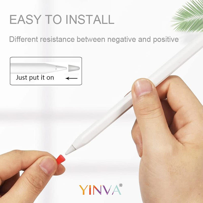 [Australia - AusPower] - YINVA Cover Compatible with Apple Pencil Tips Silicone Nib Cap Accessories for Apple Pencil 1st and 2nd Generation(60 PCS,10 Colors) 10 Color 60 PCS 