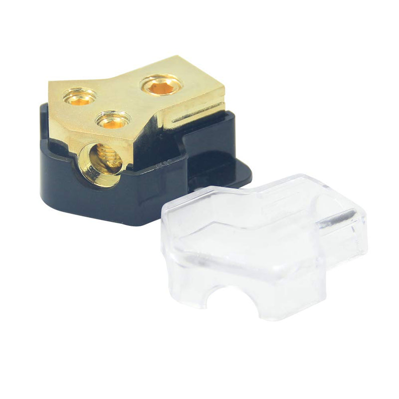 [Australia - AusPower] - ZOOKOTO 0/2/4 Gauge in 4/8/10 Gauge Out Amp Power Distribution Block Car Audio Splitter 2 Way Outputs Power Distributor Block Fuse Holder 