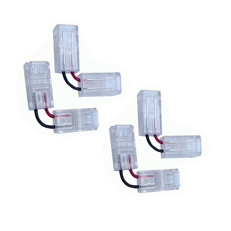 [Australia - AusPower] - L Shape 2 Pin LED Connectors 8mm L-Shaped Connectors 5050 COB LED Strip Lights 10mm 90 Degree Angle Corner Solderless Extension Connectors (10mm 2P) 10mm 2P 