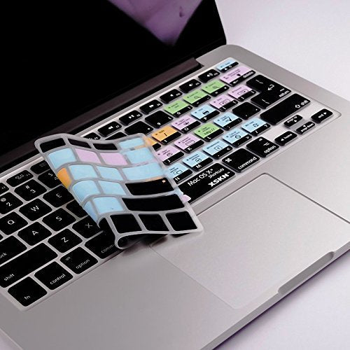 [Australia - AusPower] - XSKN Mac OS X Shortcut Silicone US and EU Common Version Keyboard Skin Cover for 2015 and Before 2015 Released MacBook Air Pro 13 15 17 Inch A1278 A1286 A1297 A1342 A1369 A1398 A1425 A1466 A1502 A1314 