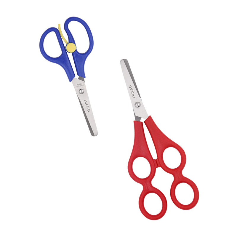 [Australia - AusPower] - 6 Pack Plastic Children Scissors Pre-School Training Scissors,Safety Child Craft Scissors,Blunt Tip Kids Scissors 