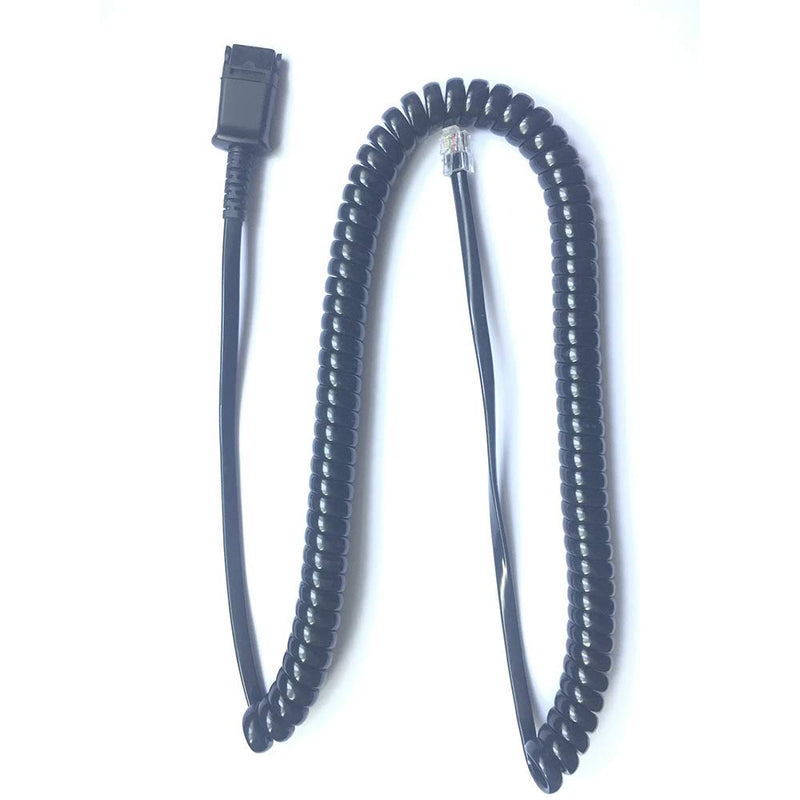 [Australia - AusPower] - New RJ9 to QD Adapter Cable RJ-9 Quick Disconnect Cable Coil Cord Compatible with Plantronics M12 QD Headsets Connects to Cisco Models 7940 7941 7942 7945 7960 7961 7962 7965 7970 7975 